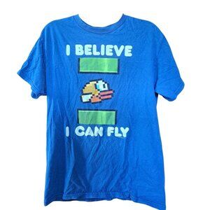 Retro Flying Bird 2013 T-Shirt – Ripple Jonction Blue Tee – Size M